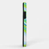 Zigzag gevlekte blauwgroen naam initiaal draagtas Case-Mate iPhone case (Achterkant/rechts)