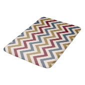 Zigzag Herhaal Ptn Gold Rood & Blauw op Cream Badmat (Gekanteld)
