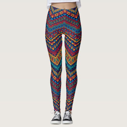 Zigzag-hoezen met volledige kleuren leggings (Voorkant)