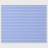 Zigzag I - White en Royal Blue Cadeaupapier (Vlak)