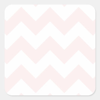 Zigzag I - Wit en Bord Roze Vierkante Sticker