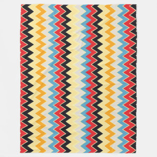 Zigzag Kleuren Lijnen Fleece Deken