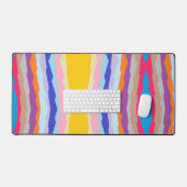 Zigzag kleurrijke strepen patroon bureaumat (Keyboard & Muis)