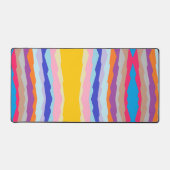 Zigzag kleurrijke strepen patroon bureaumat (Voorkant)
