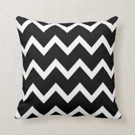 Zigzag Kussens met zwarte en witte Chevron
