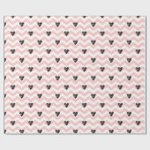 Zigzag Liefde: Moedig Hart Cadeaupapier (Vlak)