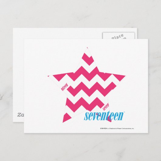 ZigZag Magenta 2 Briefkaart (Voorkant / Achterkant)