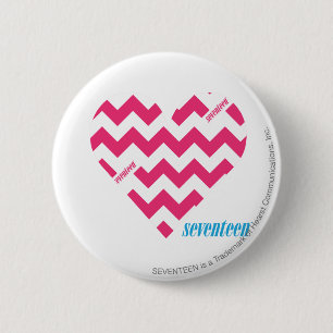 ZigZag Magenta 3 Ronde Button 5,7 Cm