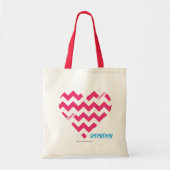 ZigZag Magenta 3 Tote Bag (Voorkant)