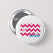 ZigZag Magenta 4 Ronde Button 5,7 Cm (Voorkant /achterkant)