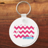 ZigZag Magenta 4 Sleutelhanger (Voorkant)