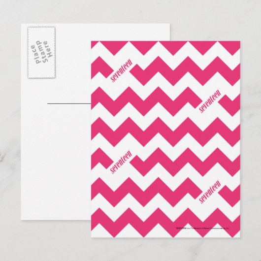 ZigZag Magenta Briefkaart (Voorkant / Achterkant)