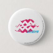 ZigZag Magenta Ronde Button 5,7 Cm (Voorkant)