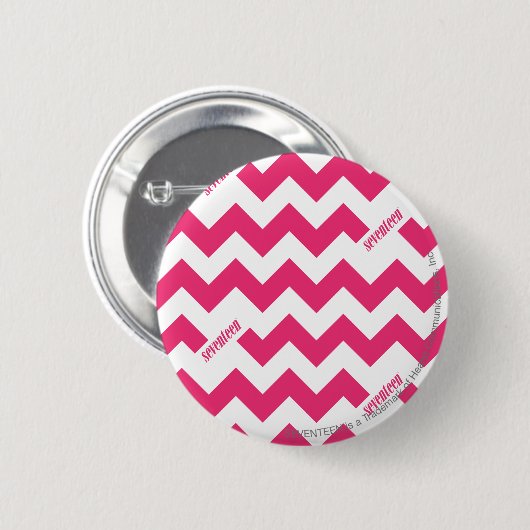ZigZag Magenta Ronde Button 5,7 Cm (Voorkant /achterkant)