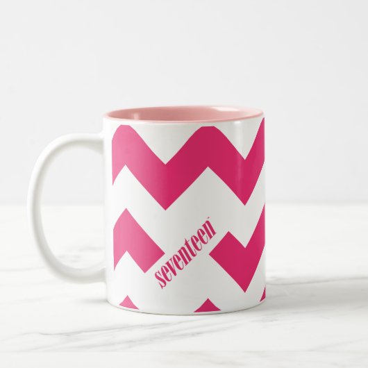 ZigZag Magenta Tweekleurige Koffiemok (Links)