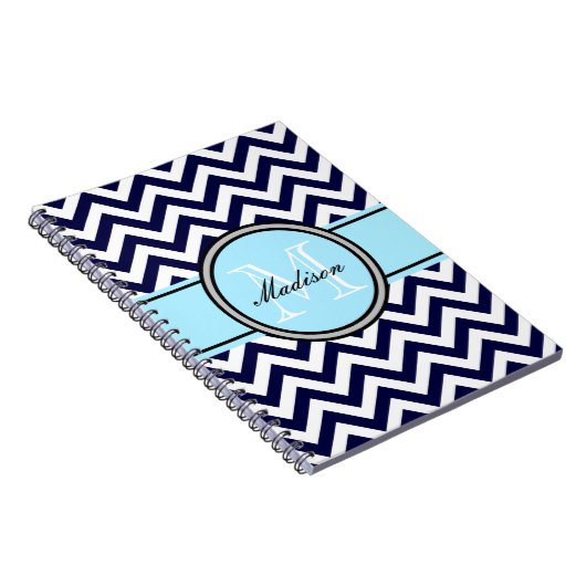  Zigzag Monogram notebook bij de marine Notitieboek (Rechterzijde)