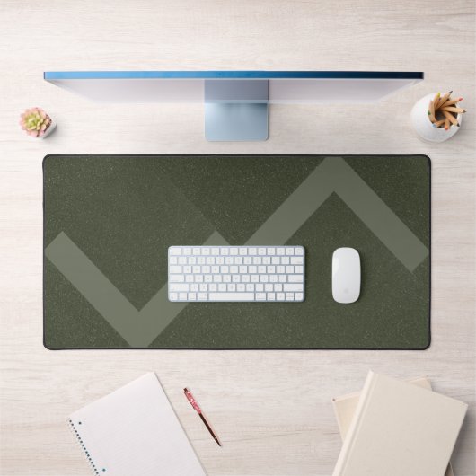 Zigzag Moss Green Desk Mat – (Kantoor 1)