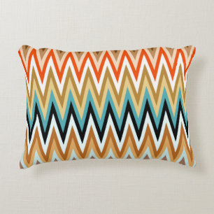 Zigzag Multicolor Pattern Accent Kussen