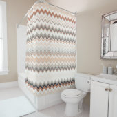 Zigzag Multicolor Pattern Douchegordijn (In situ)