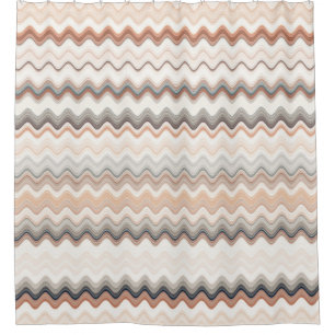 Zigzag Multicolor Pattern Douchegordijn