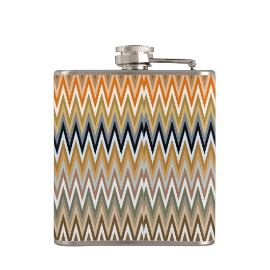 Zigzag Multicolor Pattern Heupfles (Achterkant)