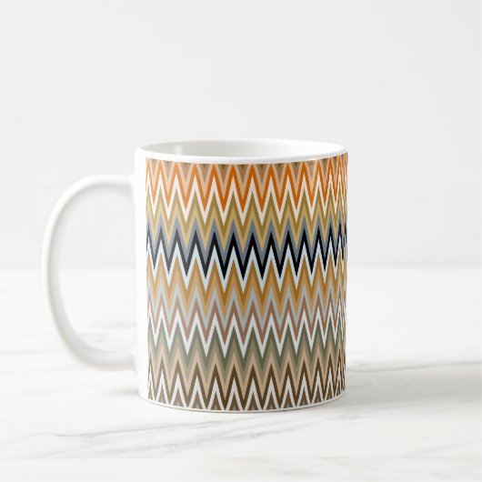 Zigzag Multicolor Pattern Koffiemok (Links)