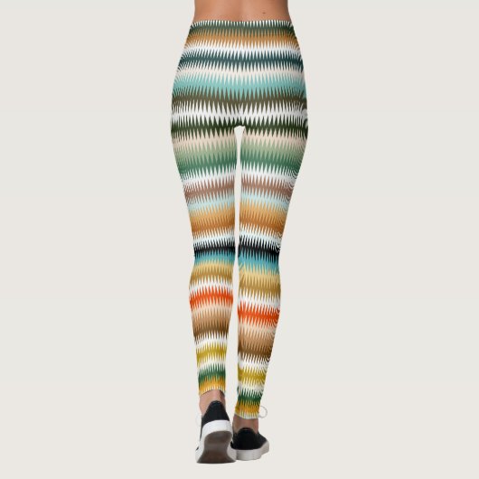 Zigzag Multicolor Pattern Leggings (Achterkant)