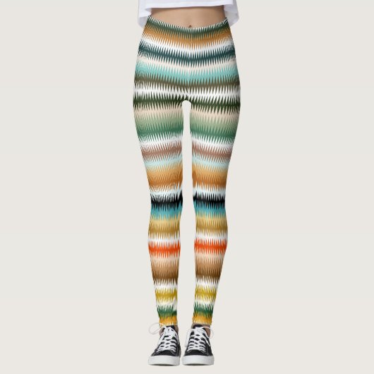 Zigzag Multicolor Pattern Leggings (Voorkant)