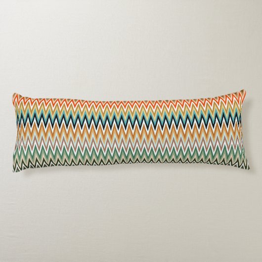 Zigzag Multicolor Pattern Lichaamskussen (Achterkant)