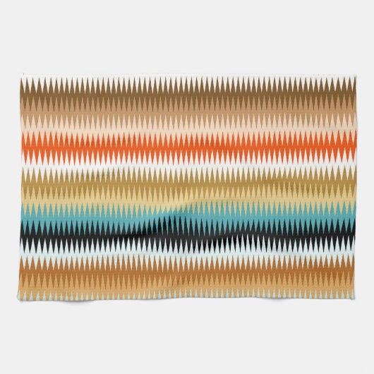 Zigzag Multicolor Pattern Theedoek (Horizontaal)