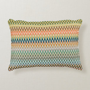 Zigzag Multicolored Pattern Accent Kussen