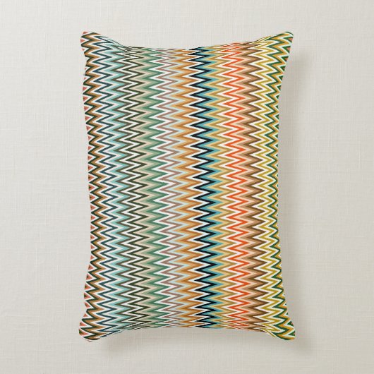Zigzag Multicolored Pattern Accent Kussen (Voorkant(Verticaal))