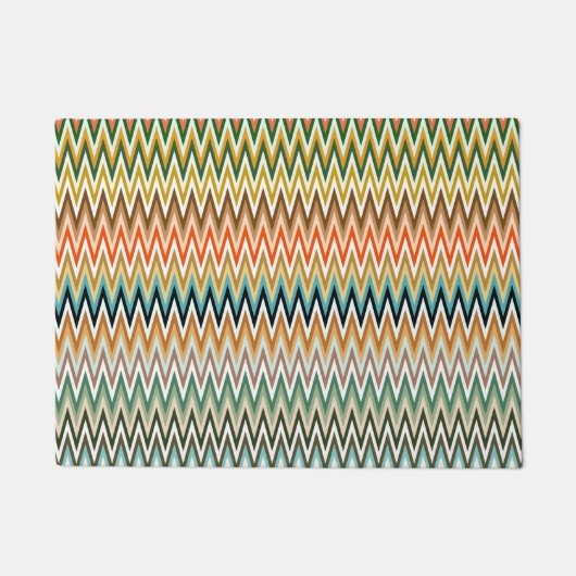 Zigzag Multicolored Pattern Deurmat (Voorkant)