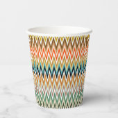 Zigzag Multicolored Pattern Papieren Bekers (Achterkant)