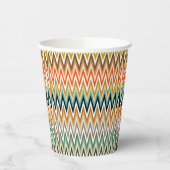 Zigzag Multicolored Pattern Papieren Bekers (Links)