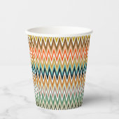 Zigzag Multicolored Pattern Papieren Bekers (Voorkant)