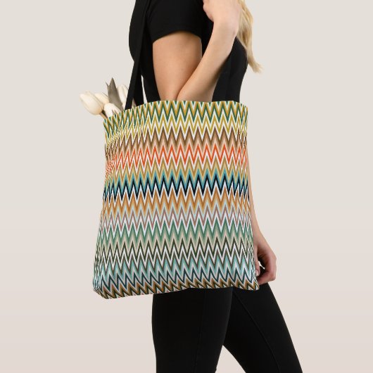 Zigzag Multicolored Pattern Tote Bag (Dichtbij)