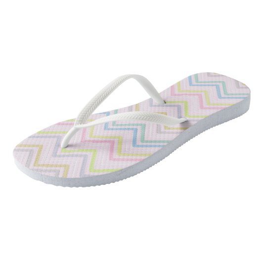 Zigzag MultiColors Roze Teenslippers (Schuin)