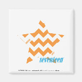 ZigZag Oranje 3 Magneet (Voorkant)