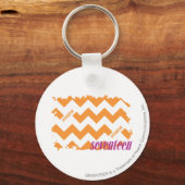 ZigZag Oranje 4 Sleutelhanger (Voorkant)