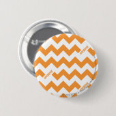 ZigZag Oranje Ronde Button 5,7 Cm (Voorkant /achterkant)