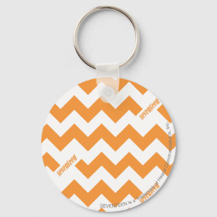 ZigZag Oranje Sleutelhanger