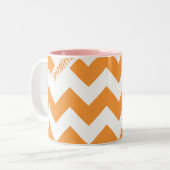 ZigZag Oranje Tweekleurige Koffiemok (Voorkant links)