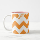 ZigZag Oranje Tweekleurige Koffiemok (Links)
