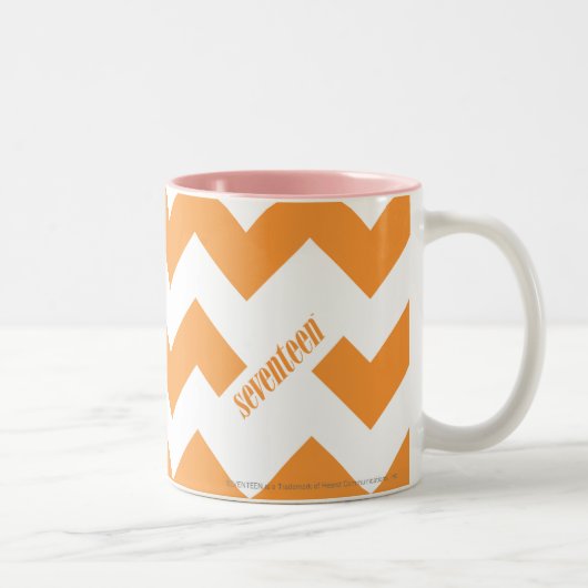 ZigZag Oranje Tweekleurige Koffiemok (Rechts)