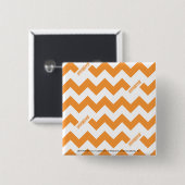 ZigZag Oranje Vierkante Button 5,1 Cm (Voorkant /achterkant)