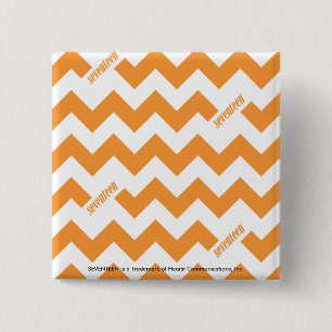 ZigZag Oranje Vierkante Button 5,1 Cm