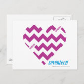 ZigZag Paars 2 Briefkaart (Voorkant / Achterkant)