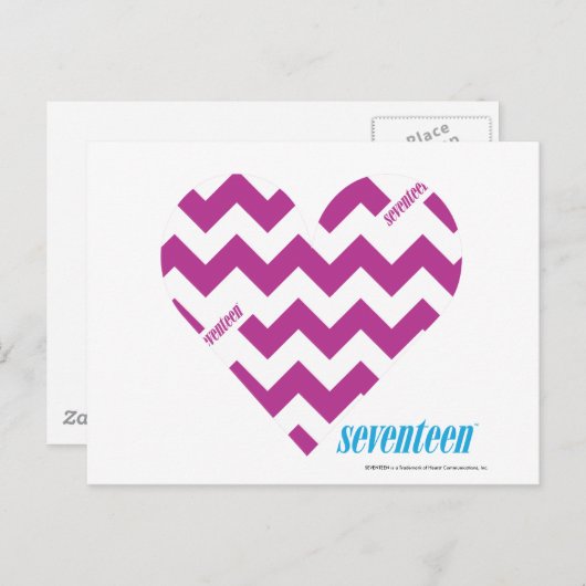 ZigZag Paars 2 Briefkaart (Voorkant / Achterkant)