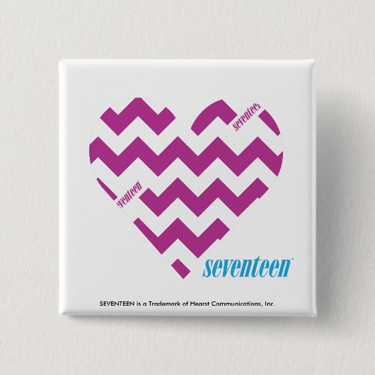 ZigZag Paars 2 Vierkante Button 5,1 Cm (Voorkant)